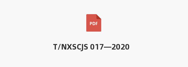 T/NXSCJS 017—2020